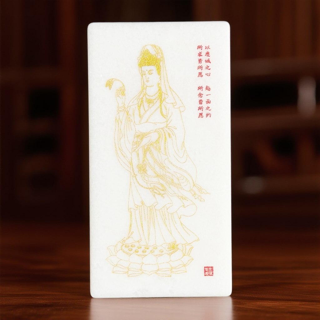 抖音质检先鉴后发出具证书天然保真和田玉白玉六斤多观音
