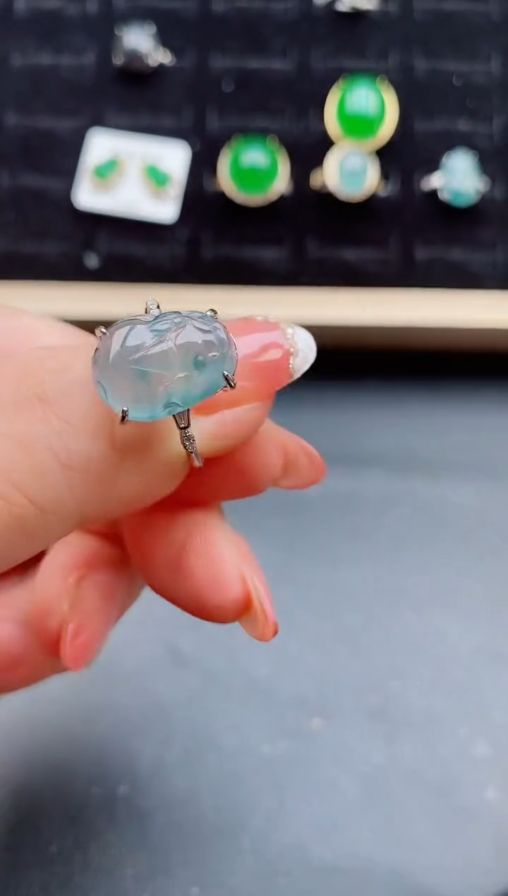 【闪购商品】翡翠戒指银S925镶嵌1211