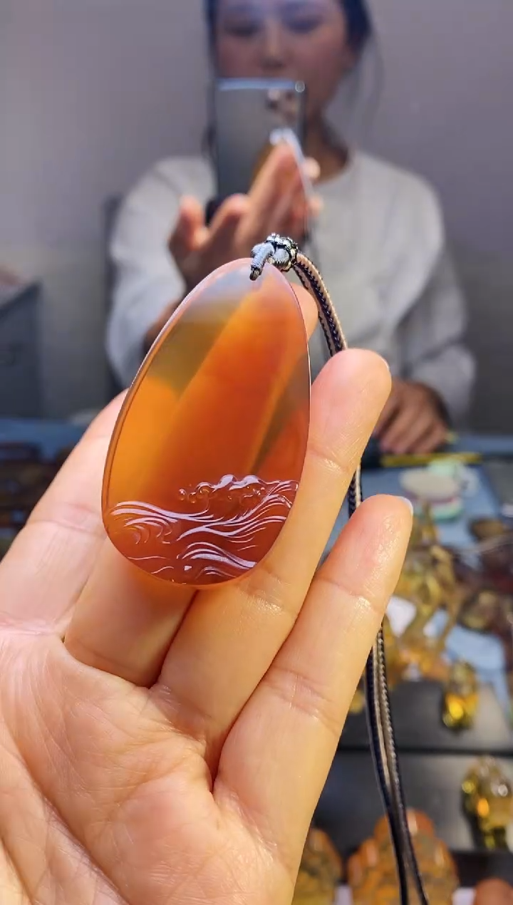 【闪购商品】琥珀颈饰未镶嵌HP99-85（风生水起）