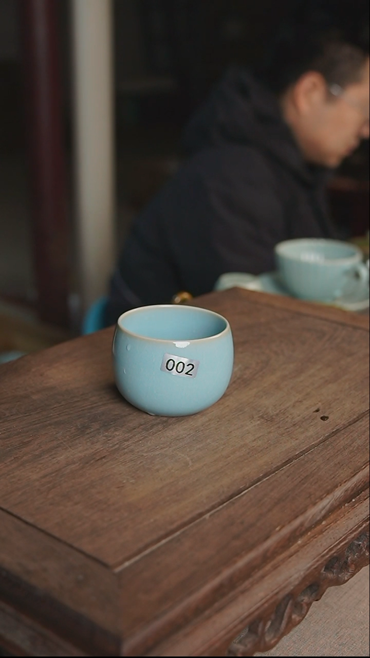 杯002天蓝龙蛋手工杯