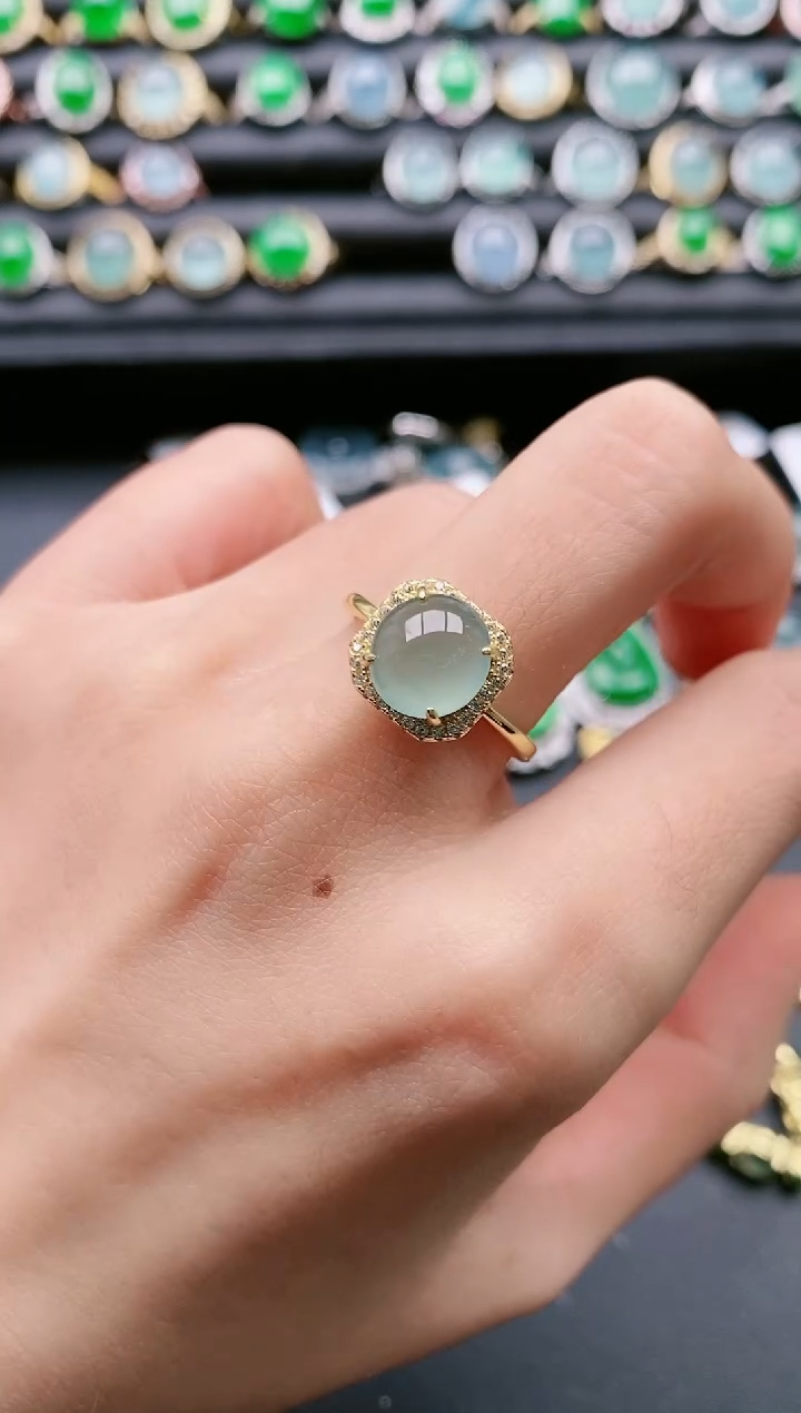【闪购商品】翡翠戒指银S925镶嵌111111111