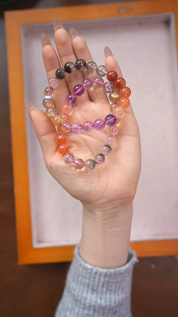 【闪购商品】水晶手链未镶嵌q150水晶多宝手链多样性发一10mm+