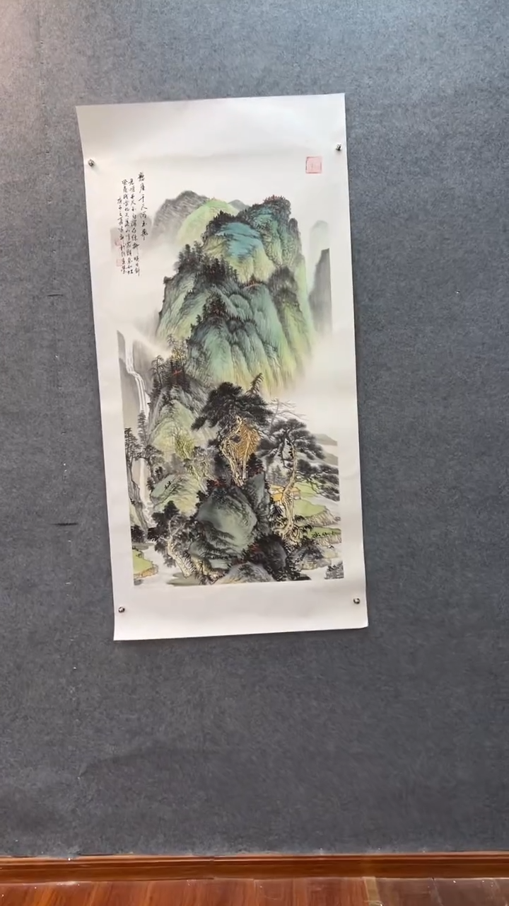 国画罗家轩《山水画》国画挂客国画，挂客厅茶室书房，收
