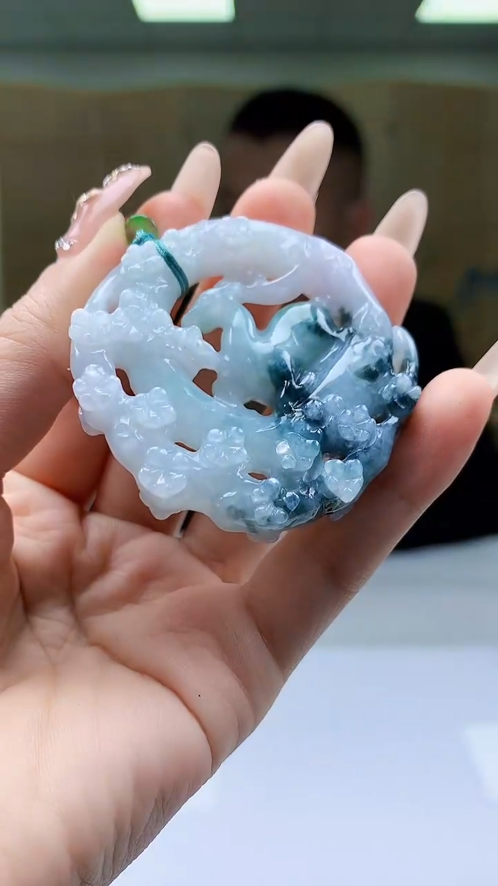 【闪购商品】定制翡翠未镶嵌4812ty-毛货挂件30