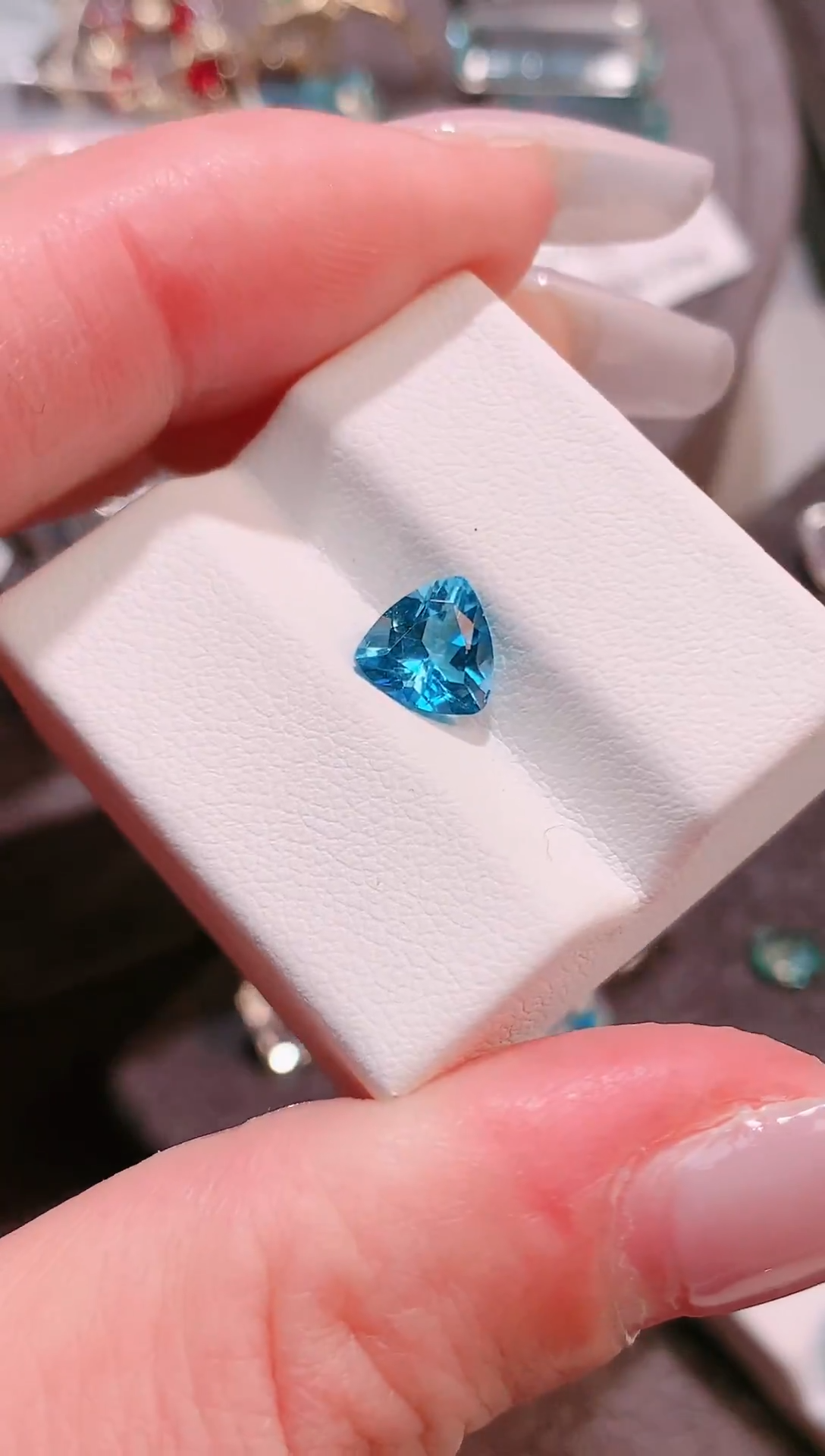 托帕石裸石天然伦敦蓝1.16ct