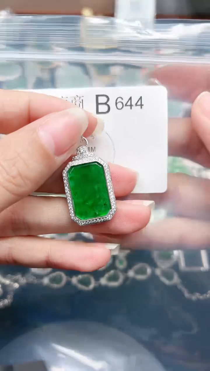 【闪购商品】翡翠颈饰未镶嵌赠皮绳644