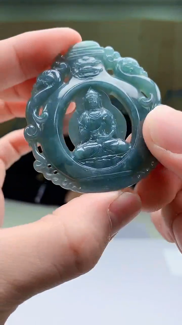 【闪购商品】定制翡翠未镶嵌5152bb-毛货挂件27