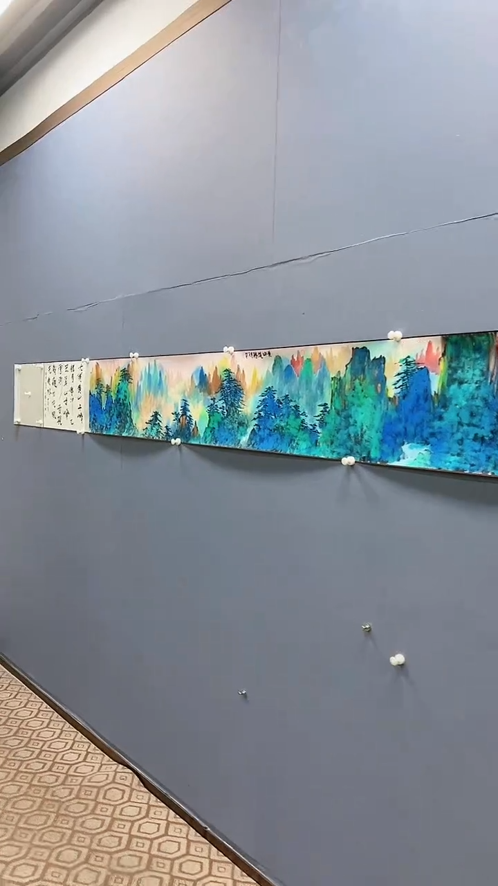 【闪购商品】绘画赵燮绘画16平尺金袍长卷抽象山水