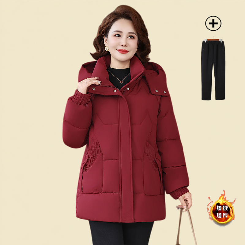 2025新款妈妈装秋冬加厚减龄棉服女宽松显瘦百搭休闲加绒保暖棉衣