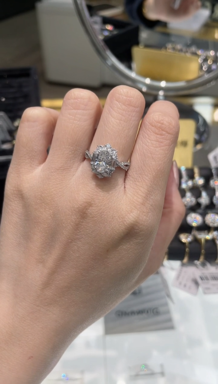 【闪购商品】实验室培育钻石18K金镶嵌时光海11圈