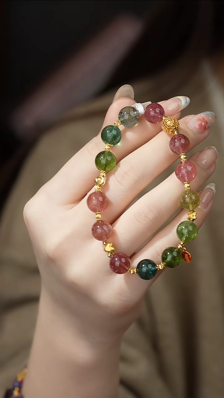 【闪购商品】单圈18K金镶嵌碧玺E31（多样性发一件）9mm+