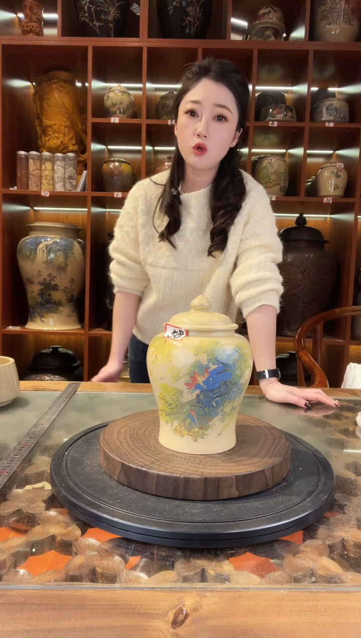 【闪购商品】缸李旭泽作品小茶罐@58