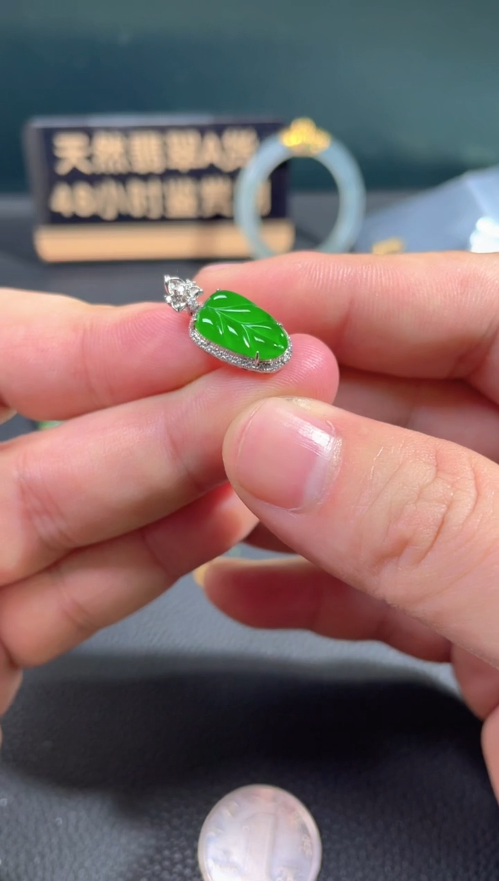 【闪购商品】翡翠颈饰18K金镶嵌翡翠