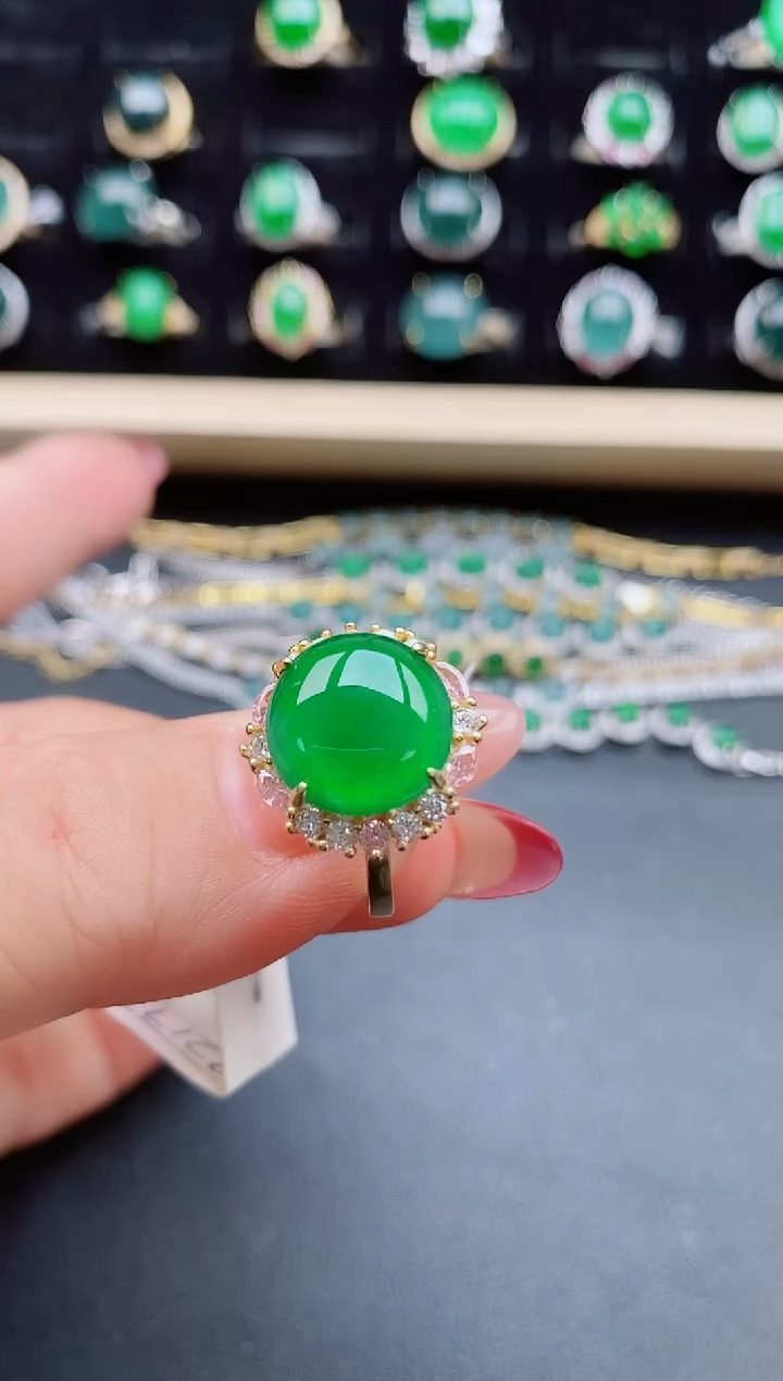 【闪购商品】翡翠戒指银S925镶嵌5080550