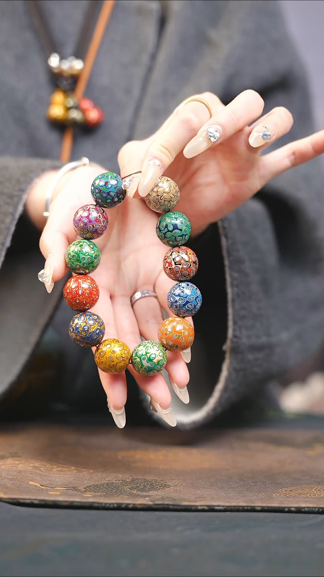 【闪购商品】紫光檀多宝螺钿手串（2.0）