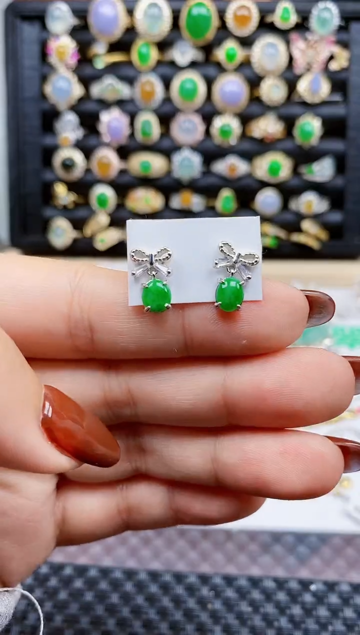 银S925镶嵌戒指翡翠168