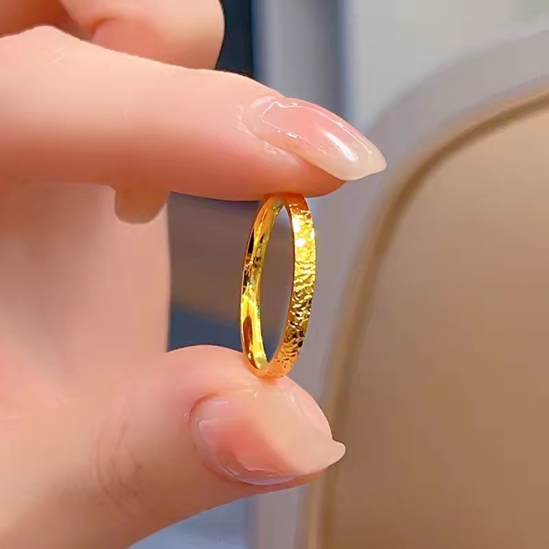 赛菲尔5G足金999碎冰冰戒指