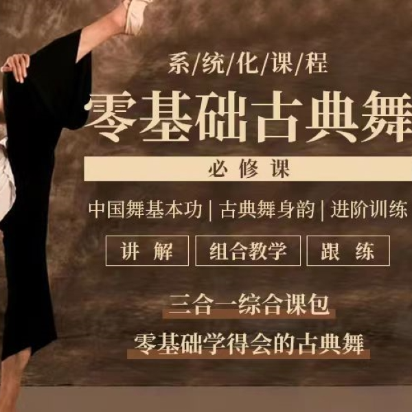 橱窗专拍零基础古典舞系统化课程必修课三合一课包学得会的古典舞