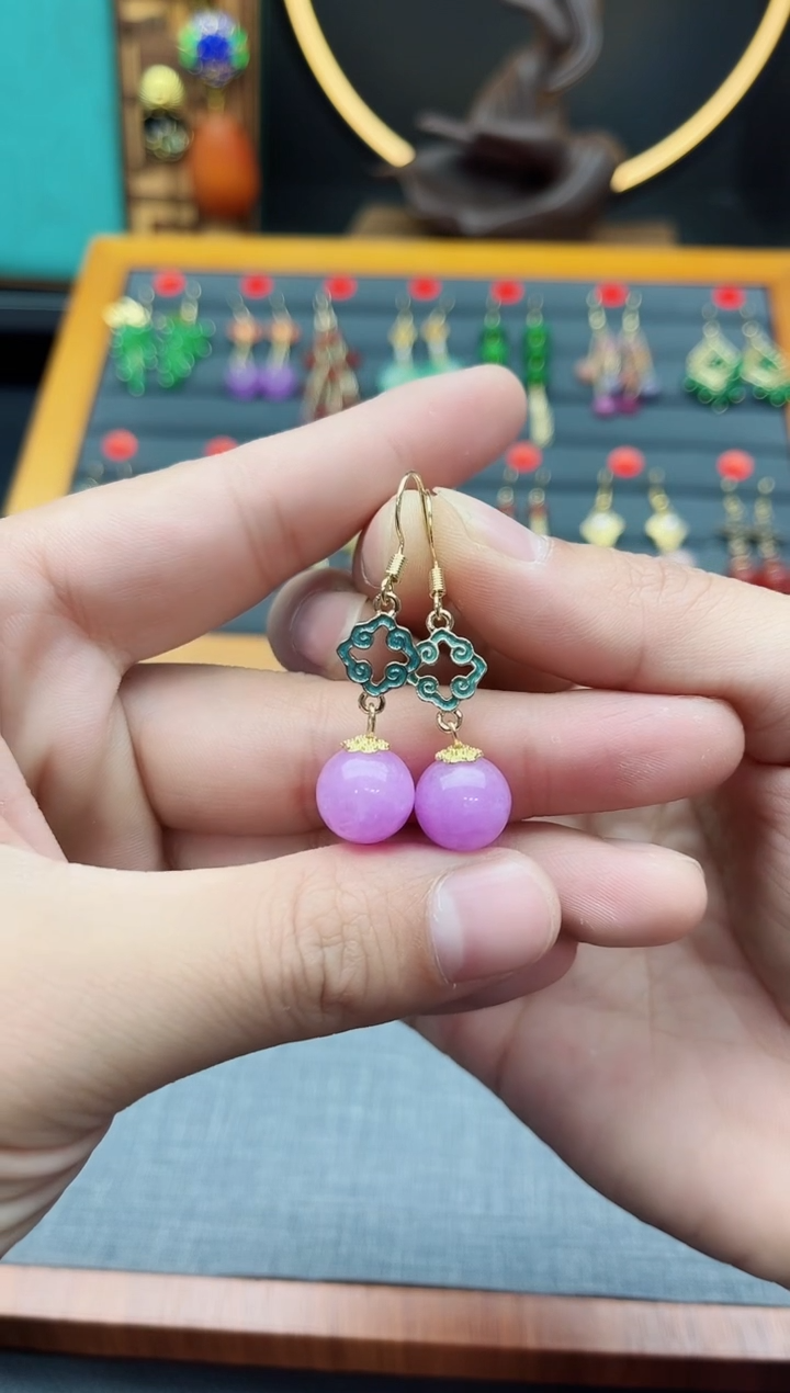 【闪购商品】玛瑙/玉髓耳钉银S925镶嵌314000