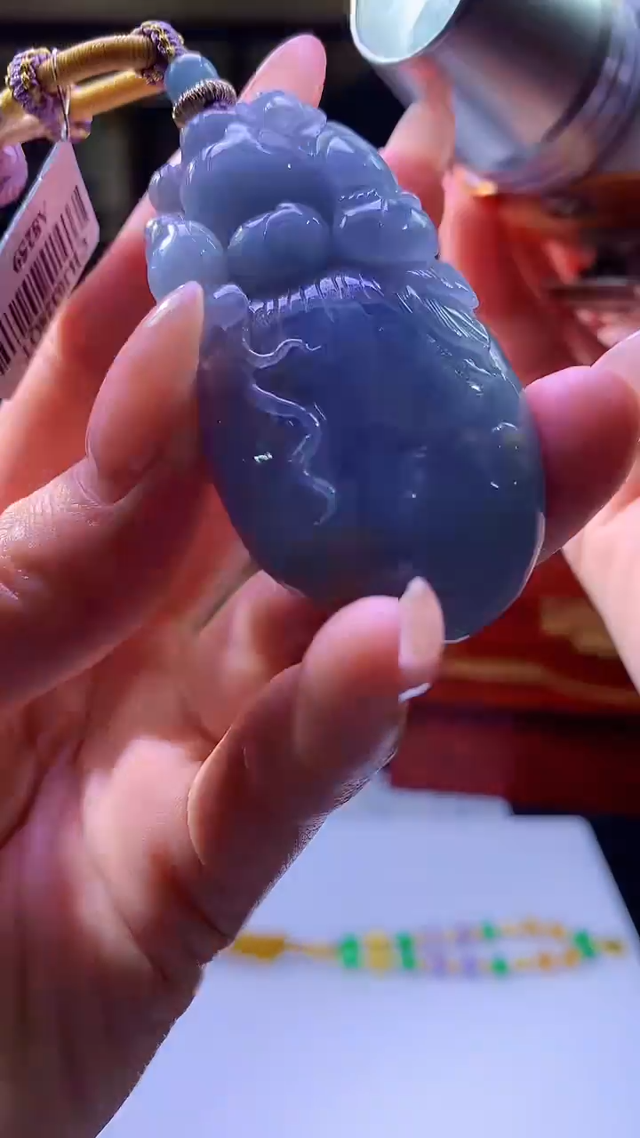 【闪购商品】定制翡翠未镶嵌8003jj-毛货挂件90