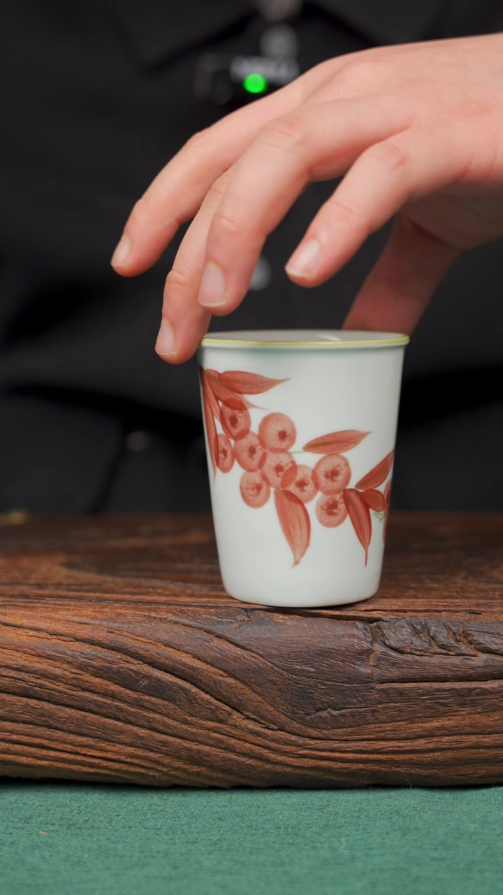 【闪购商品】瓷片9寻一缕瓷香杯釉下手工手绘瓷器