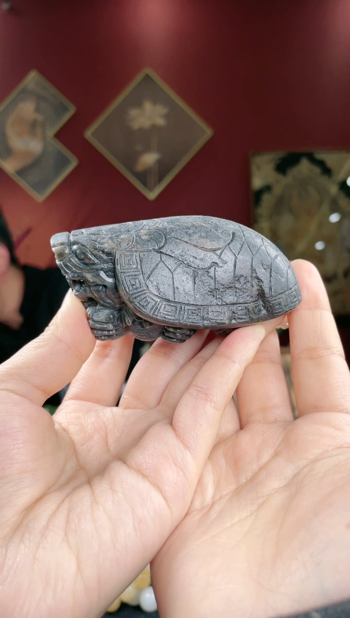 【闪购商品】和田玉摆件未镶嵌青花龙龟