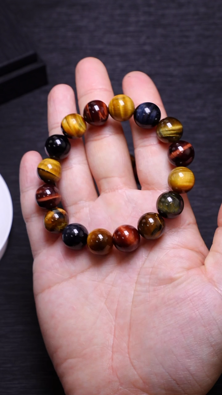 【闪购商品】木变石（虎睛石）A44虎眼多宝单圈10m未镶嵌多样性发其一