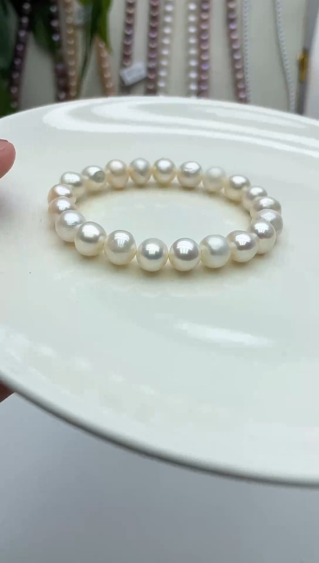 未镶嵌手链淡水珍珠（无）白色系8-9mm手链