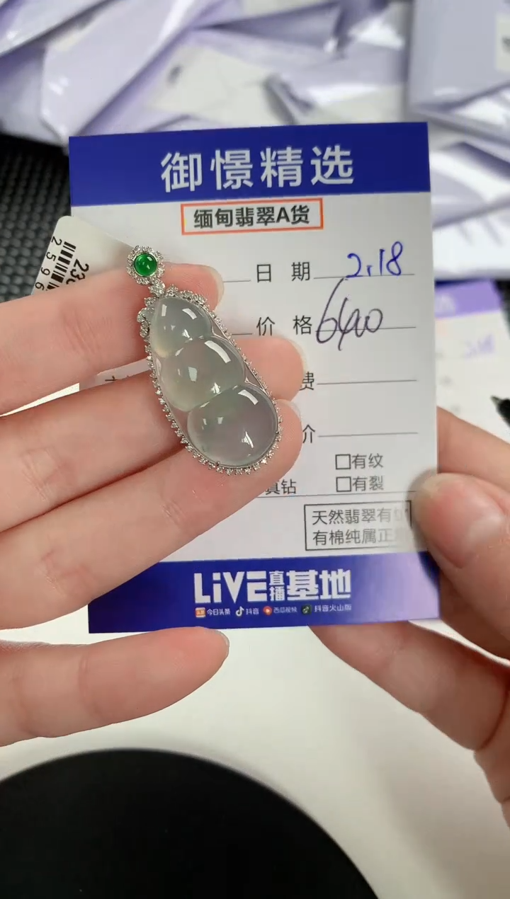 【闪购商品】翡翠颈饰18K金镶嵌63           