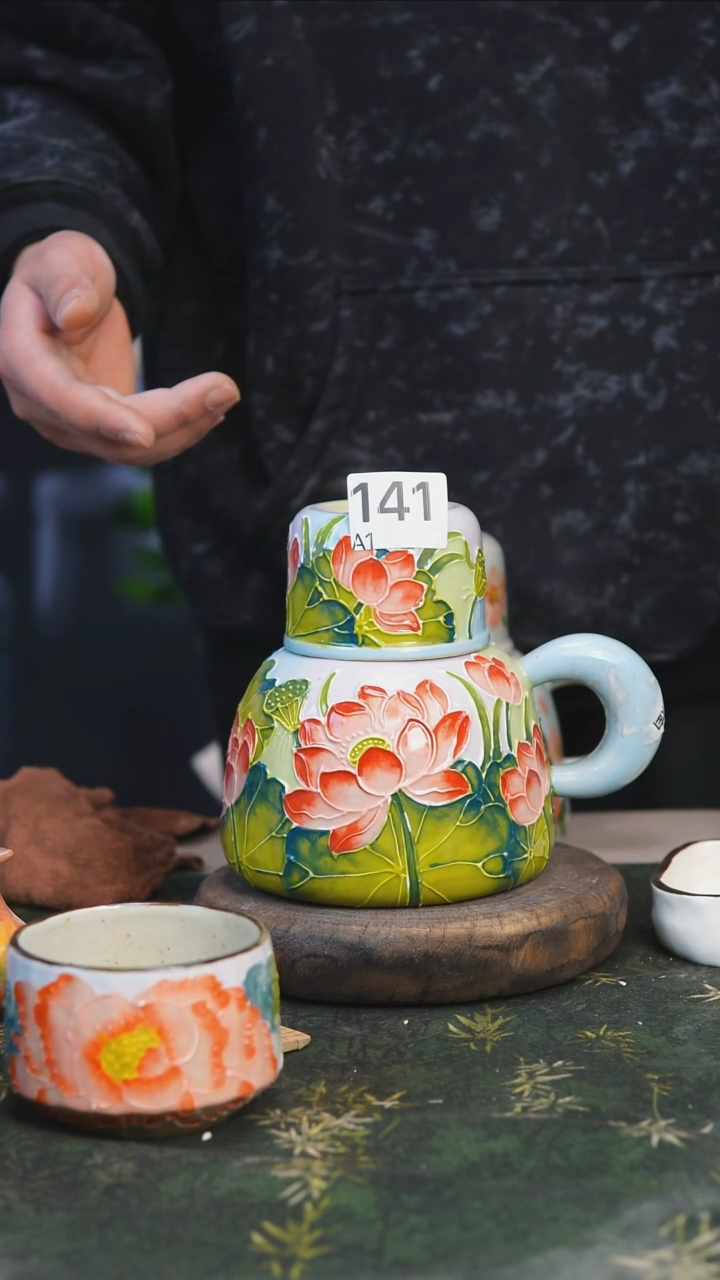 【闪购商品】141景德镇高温手工陶瓷花器餐