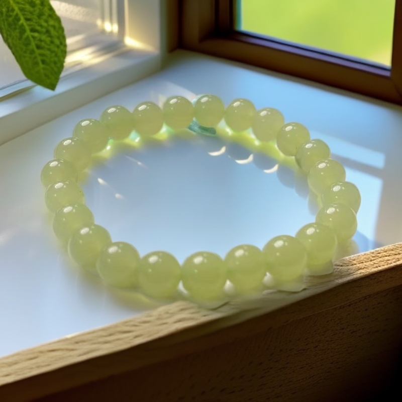 天然和田玉晴水卡8mm+手串拍一发一A0163