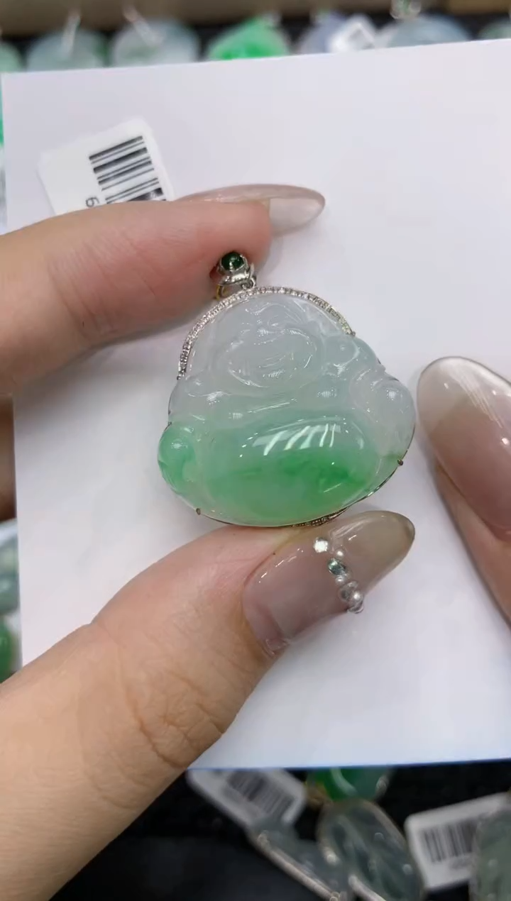【闪购商品】翡翠颈饰18K金镶嵌222222222