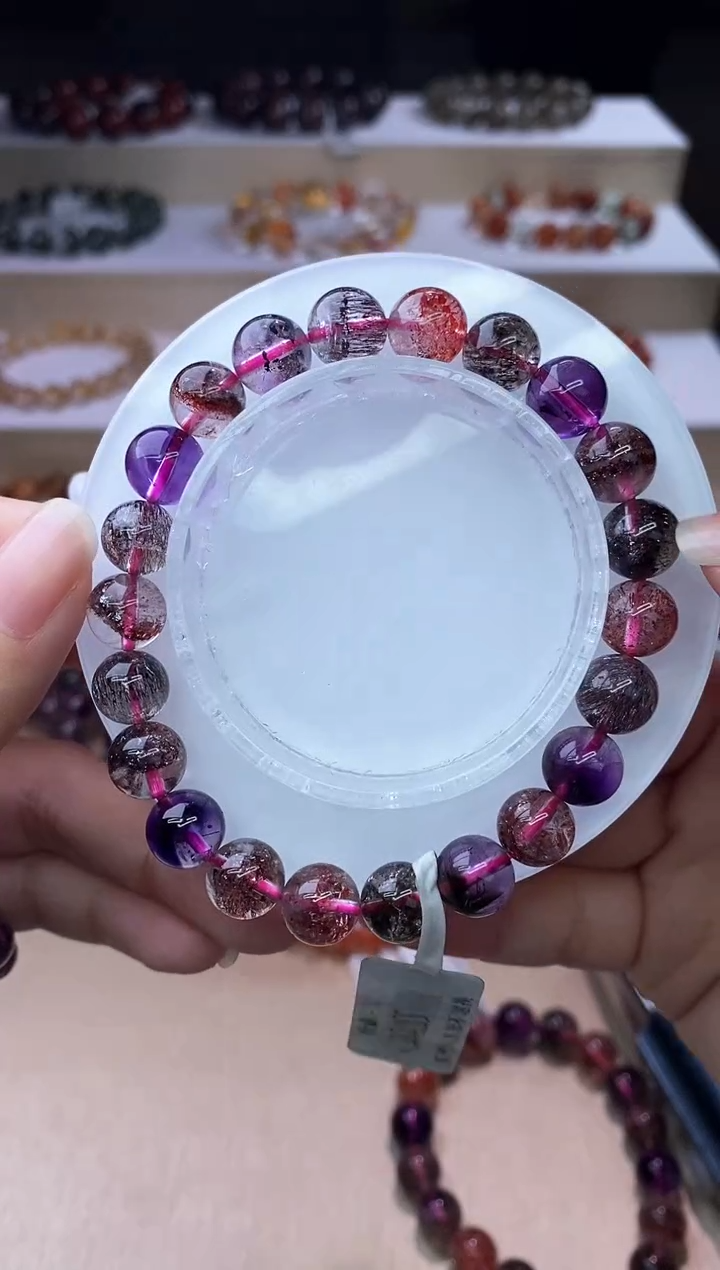 【闪购商品】水晶手链未镶嵌黑加仑超七9m+