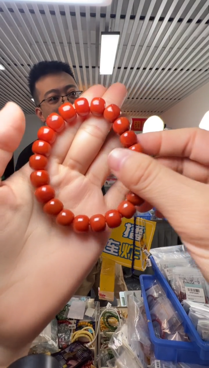 未镶嵌手链南红玛瑙DYL-南红老型单圈手串约9*10mm