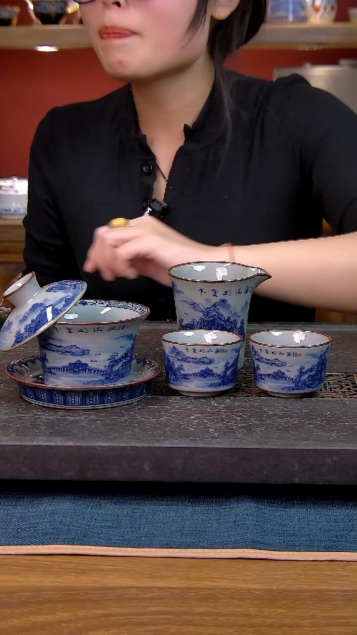 简装家用款4件套 老陶泥开片纹陶瓷茶具
