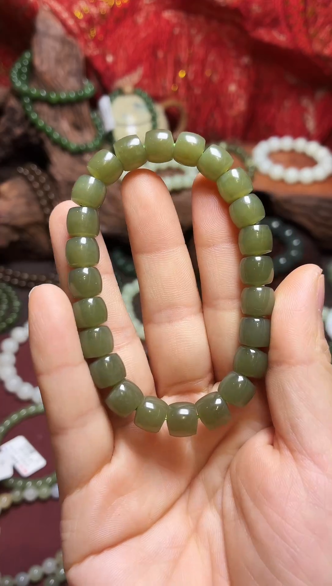 未镶嵌手链和田玉9mm青黄口直切