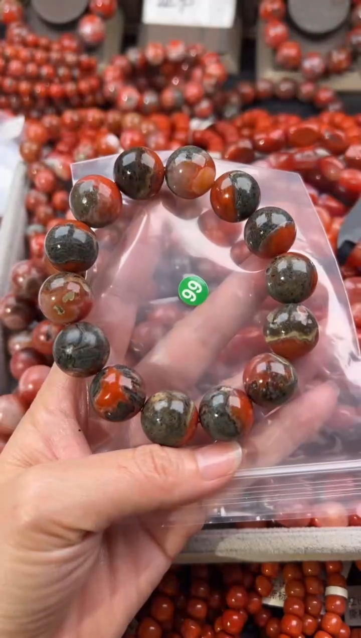 南红玛瑙手串未镶嵌天*17+