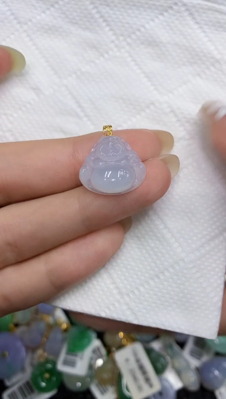 翡翠18K金镶嵌颈饰111111111111c