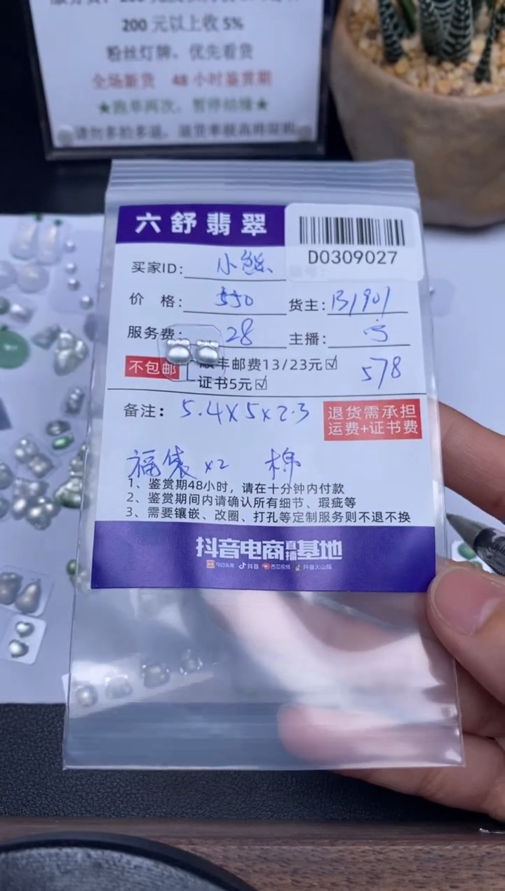 【闪购商品】翡翠吊坠(不含链)未镶嵌D0309027