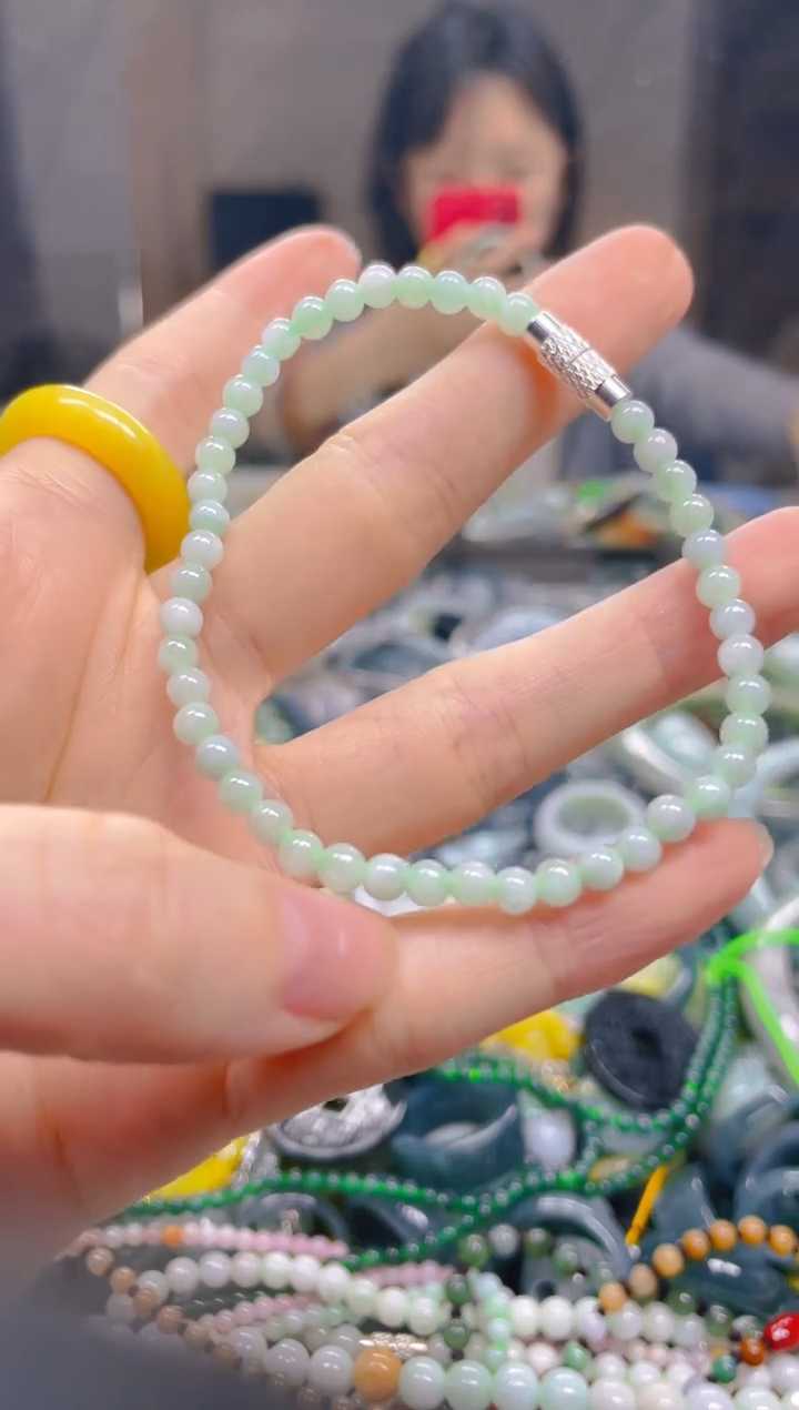 翡翠未镶嵌颈饰3.8MM/D/翡翠A货一图一物