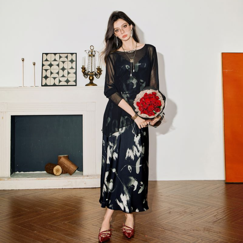 【Kitty专属】CHICHY水墨印花新中式气质套装CV9B003252