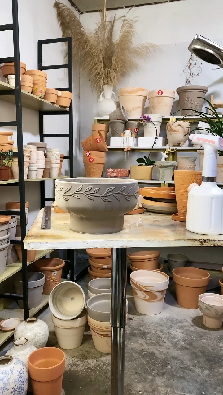 【闪购商品】红陶25*16灰陶矮盆火锅 1盆无托