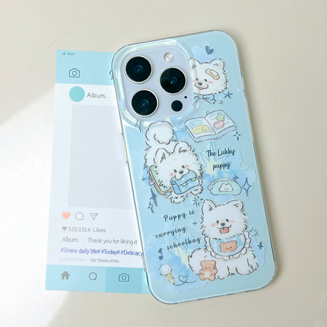 IMD手机壳可爱书包萨摩耶适用苹果16iPhone15华为小米oppovivo