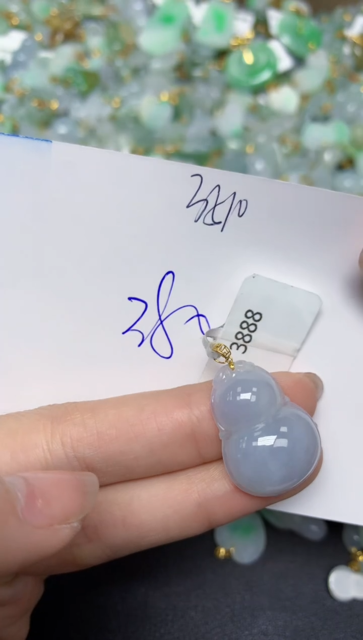 【闪购商品】翡翠颈饰18K金镶嵌 天然翡翠A货