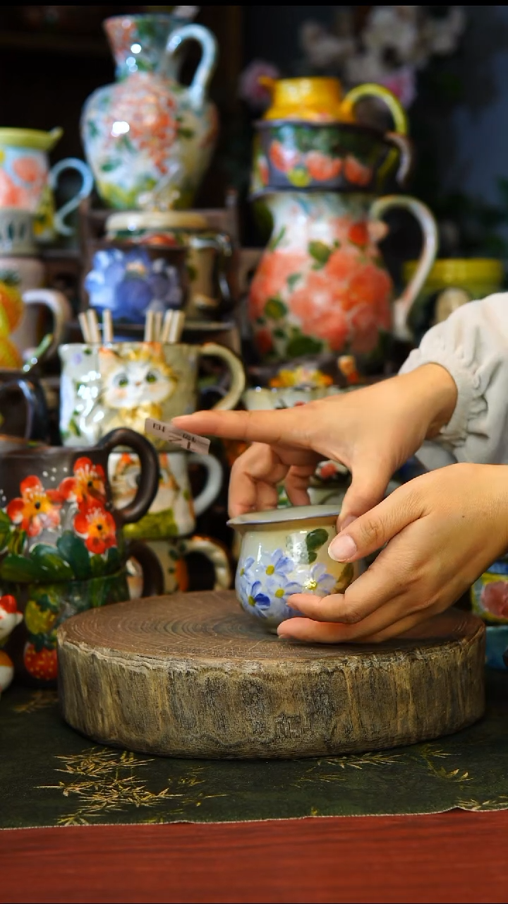 陶瓷12景德镇手工手绘釉下彩