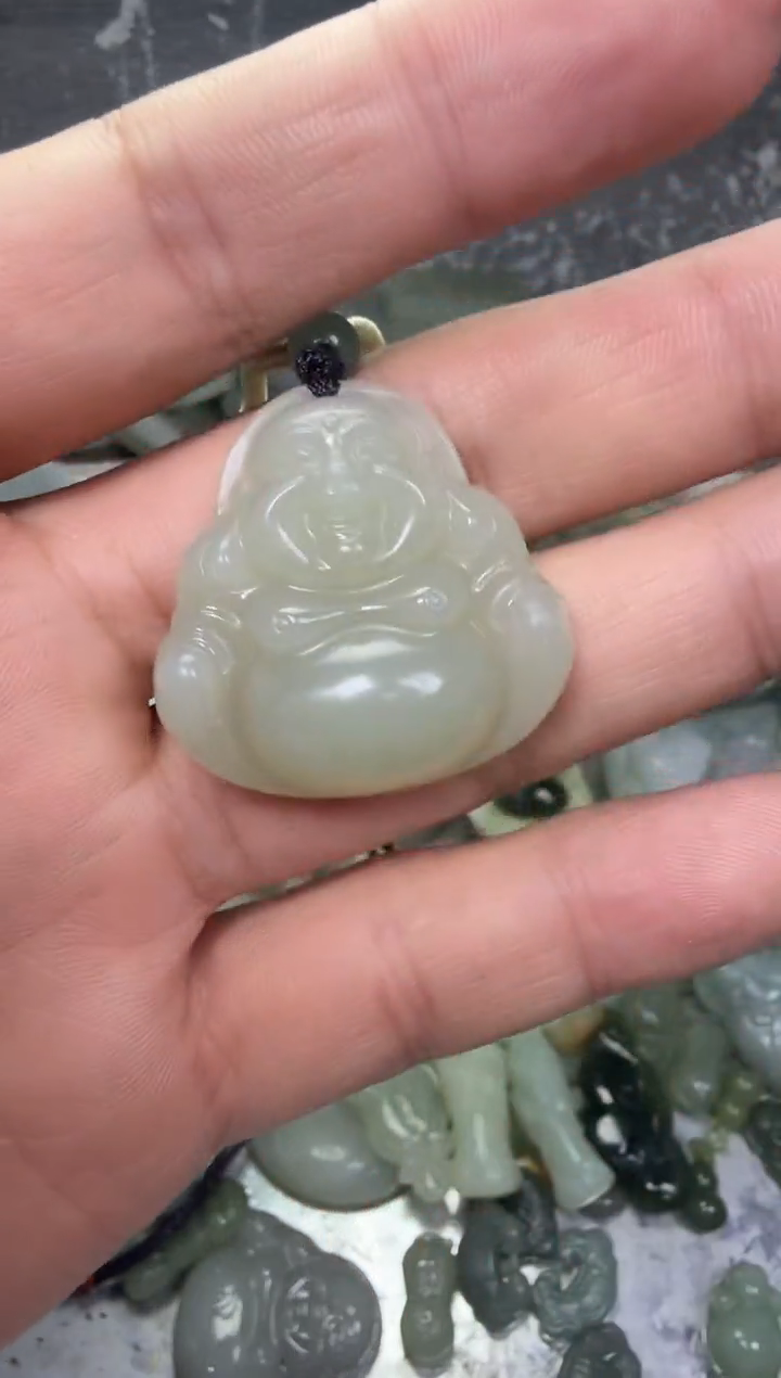 颈饰未镶嵌和田玉大肚佛