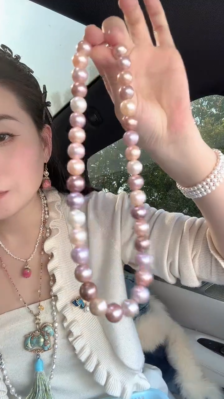 无链子925银糖果色满串银项链