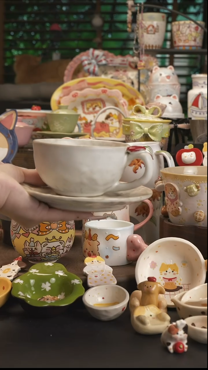 ?****乖【原创设计】德化手绘陶瓷