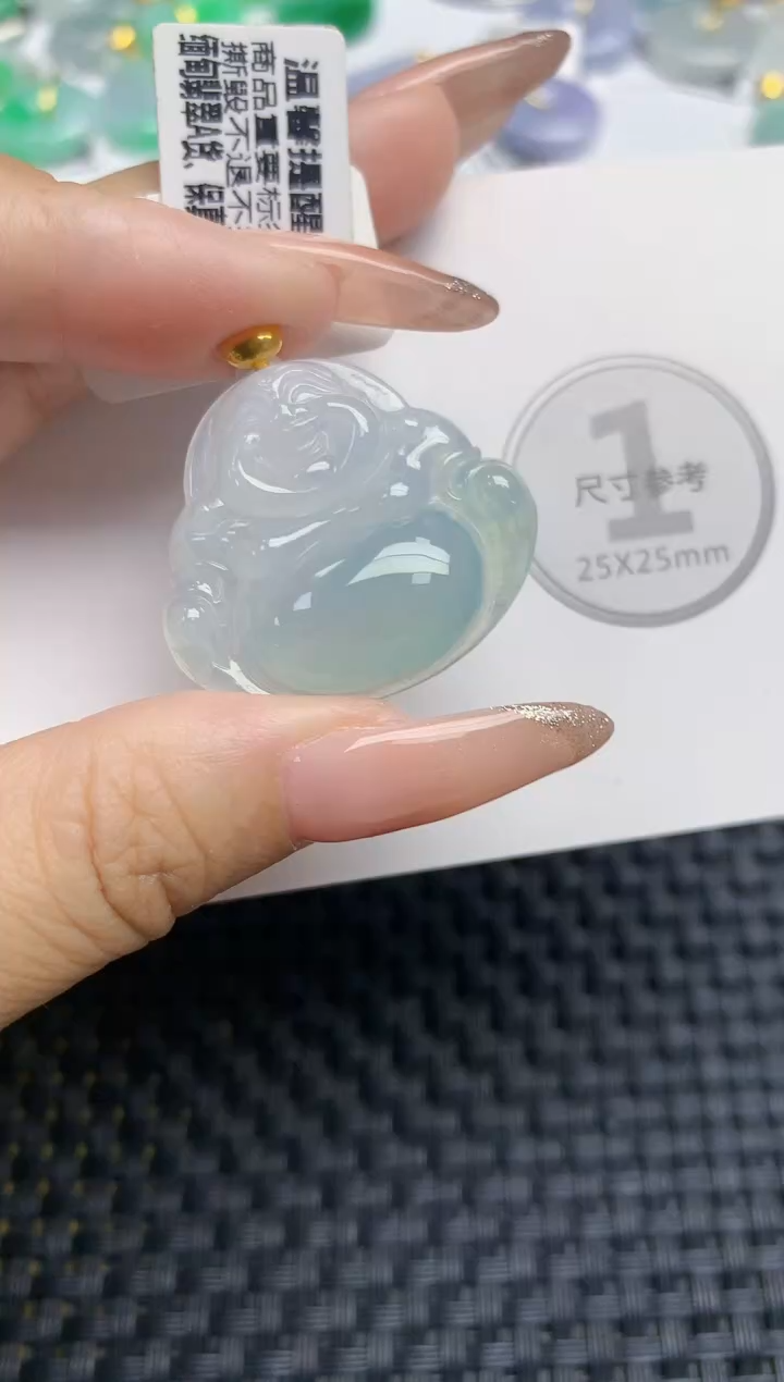 颈饰18K金镶嵌翡翠天然缅甸A货翡翠百元以上9元证书费自理