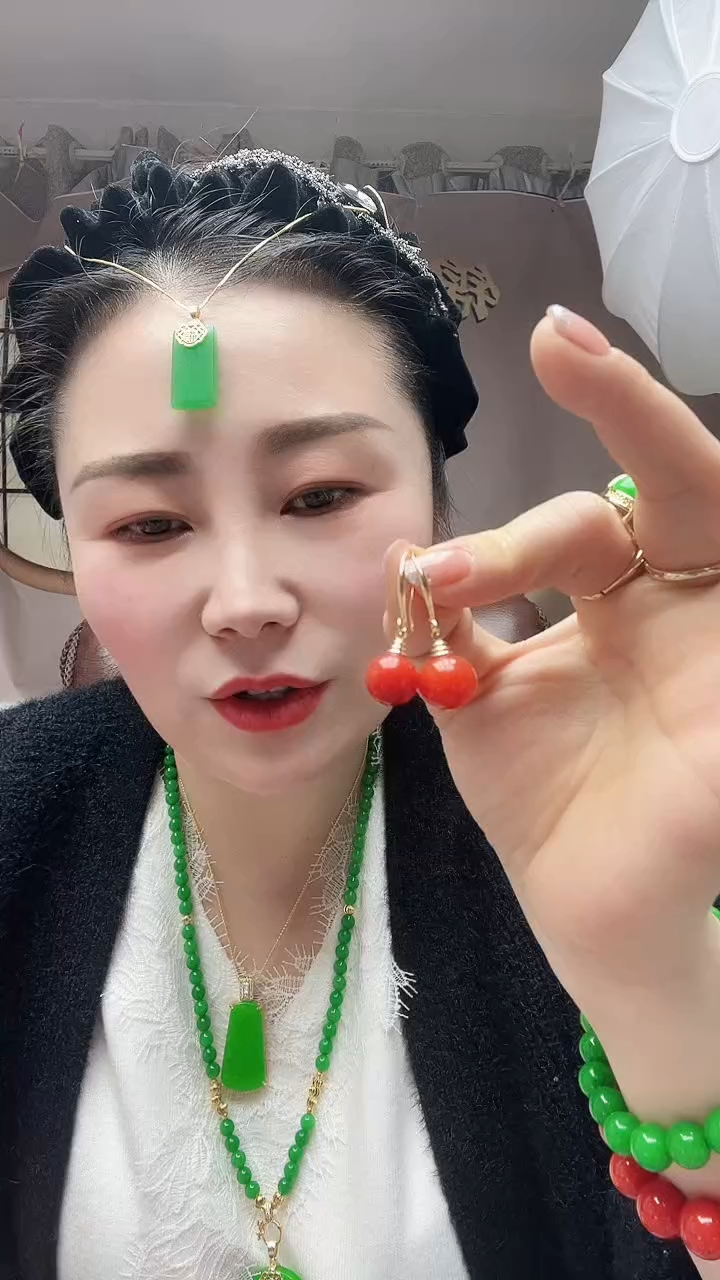 【闪购商品】翡翠耳饰14K金镶嵌S2号